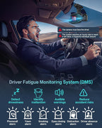 Neideso 360° View 4K 2160P Dash Cam Front and Rear, 4 Channel Dash Camera for Cars, AI Fatigue Driving Monitor, 5G WiFi GPS, 8 IR Lamps Night Vision, Free 64G Card Included, 24H Parking Mode, N700Pro