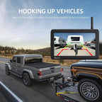 eRapta Wireless Backup Camera Magnetic: 5” Portable, 1-Min Install-Free Trailer Backup Camera with FHD1080P, Infrared Night Vision, 150° Wide-Angle View for Trailer/RV/Truck/Car/Tractor ACT501