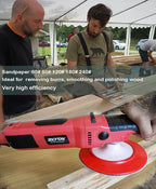 ZOTA Rotary Polisher, 1200W Double Torque 6-inch/7-inch Car Polisher, 6 Variable Speed 1100-3050RPM Buffer with Soft Start