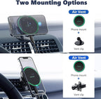 Magnetic Wireless Car Charger Mount Compatible with Magsafe iPhone 15/ iPhone 14/iPhone 13, Fast Charging Air Vent Magnet Accessories Car Phone Holder