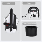 Portable Wet/Dry Vacuum, 2-Gallon, Small Shop Vacuum，Corded, Compact Wet/Dry Vacuum for Pets & Cars，Black-White Elf