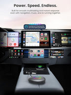 Magic Box - Wireless Carplay/Android Auto/Android AI Box 8GB+128GB, Car Video Box for YouTube, Spotify, Prime Video with Built-in 4G/ WiFi/Dual Bluetooth, OTA, GPS, microSD, OBD II, CB6D