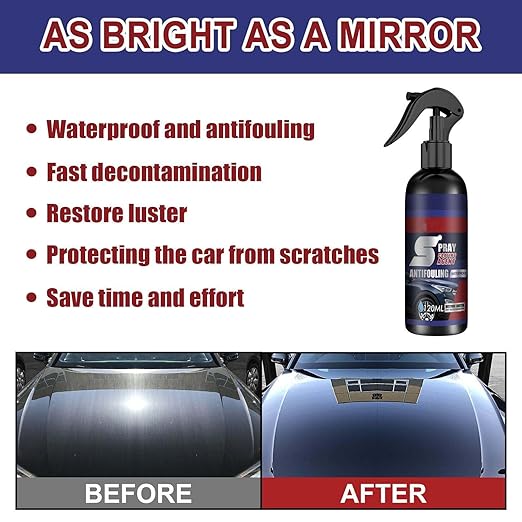 Spray Coating Agent, Multi-Functional Coating Renewal Agent, Car Fast-Acting Coating Agent Spray, 3 in 1 High Protection Quick Car Coating Spray Fast-Acting