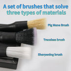 1 Pack 3 Pcs Car Detailing Brush,8.66 * 0.95in Automotive Brushes- Washing & Cleaning Air Vent for Wheels, Suitable for Most Cars, Trucks, Suvs