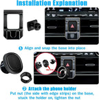 Car Phone Holder, Air Vent Navigation Mount, for Toyota Highlander/Hybird 2020-2025, Magnetic Custom Cradles Stand for iPhone, Samsung, HTC and All Smartphone (NOT for Platinum/Grand)
