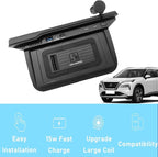 Wireless Car Charger with 15w Wireless and 27w USB Qc3.0 Fast Charging for Nissan Rogue (2021-2023) S/Sv/Sl Center Console Charging Pad Mat Interior Accessories