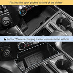 Hellet Center Console Compartment Cover for Ford 2021-2026 F150 & 2022-2025 Lightning XLT Accessories Secret Pocket Lid (Fits into The Open Pocket in Front of The Shifter)