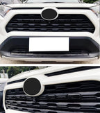 iJDMTOY Smoked Lens Front Grille TRD Style Amber Yellow LED Grill Lighting Kit Compatible with Toyota 2019-2025 RAV4, Includes (4) 12-SMD Smoke Cover LED Grille Lights & Wiring Harness