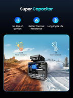 DDPAI Dash Cam Front and Rear, 4K+1080P Car On-Dash Mounted Cameras, Dashcam Included 64GB Card, Built-in 5G WiFi 6, GPS, 3'' IPS, AI ISP Night Vision, 48H Parking Mode, Loop Recording, ADAS, Z50 Pro