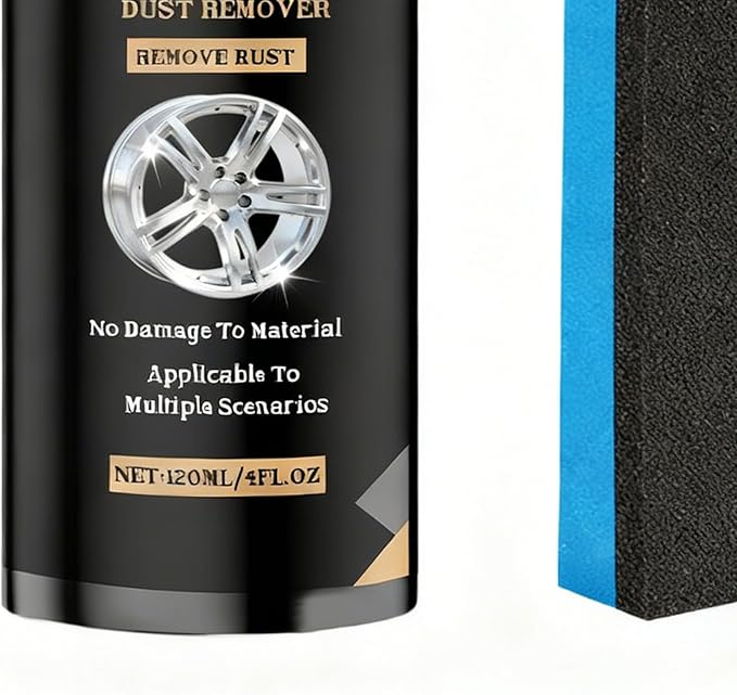 Car Wheel Cleaning Spray, Complete Detailing Solution, 4fl.oz, Iron Aluminium Remover, Rim Cleaner Spray, Powerful Stain Removal, for Cars, Trucks, Motorcycles, and RVs