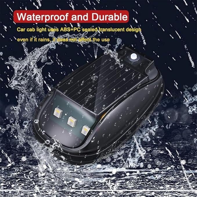 Solar-Powered Car Roof Light – Waterproof, Remote Control & Easy Installation, Solar Car Roof Light Kit, 8 Colors Wireless LED Strobe Lights with Remote Control for Trucks, Motorcycle, Vehicle (2pcs)