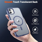SUPFINE Magnetic for iPhone 12 Mini Case & iPhone 13 Mini Case (Compatible with MagSafe) (Military Grade Drop Protection) Slim Translucent Matte Shockproof Phone Cover,Lavender Gray