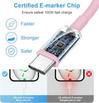iPhone 17 16 15 Charger Fast Charging 3+3Pack Type C Charger USB C Chargers Block with 6FT Cable for iPhone Air/17/17 Plus/17 Pro/17 Pro Max/16/16 Plus/16 Pro/16 Pro Max/15/15 Pro Max/iPad Pro(Pink)