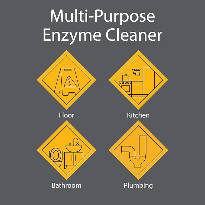 Zeiff Pro-Grade Multi-Purpose Probiotic Enzyme Cleaner - Powerful Cleaning & Odor Eliminating Formula For Professional & Home Surfaces - 1 Gallon - Fragrance Free, 2 Pack