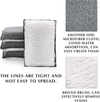 Mudder 12 Pcs Car Interior Scrubbing Sponge 5'' x 3'' Fiber Car Wax Applicator pad Household Cleaning Sponges for Leather Car Seat Couch Cleaning (White Gray)