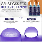 Eyeglass Gel Lens Cleaner Spray Kit - 3 x 8oz Gel Lens Cleaner Spray Bottle + 2 Microfiber Cloth for Cleaning - Safe for All Lenses (AR Coated Included), Eyeglasses and Screens
