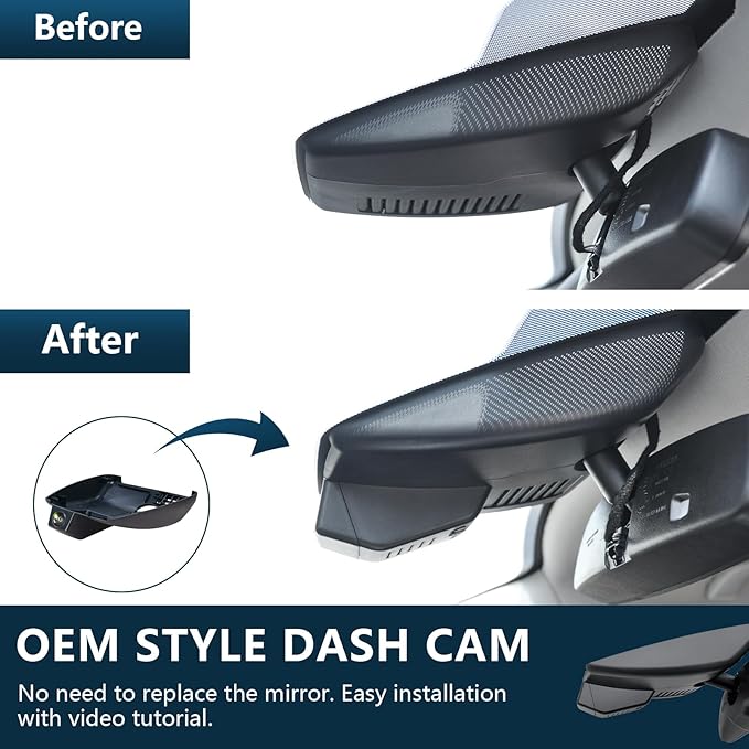 Mangoal 4K Dash Cam Custom fit for Mazda CX5 2019-2025 & CX-9 2020-2023 2.5S Select Preferred Carbon Edition Plus Turbo Signature Touring Signature Grand Touring Sport, WiFi & App, 64GB Card
