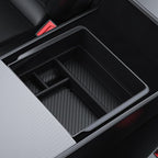 BASENOR 2026 Tesla Model Y Model 3 Armrest Storage Box, Center Console Organizer (Carbon Edition) for Tesla 3 Highland 2024 2025 2026 Model Y 2025 2026 Juniper (Standard/Premium/Performance)
