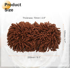HARFINGTON Car Wash Sponge 9.1" x 4.7" Chenille Microfiber Mitt Scratch-Free Absorbent Scour Scrubber Cleaning Sponge for Washing Detailing on Cars, Trucks, SUV, Boats, RVs, Coffee