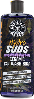 Chemical Guys HydroSuds Ceramic Shine High Foaming Car Wash Soap (Works with Foam Cannons, Foam Guns or Bucket Washes) For Cars, Trucks, Motorcycles, RVs & More, 32 fl oz, Berry Scent - CWS21232