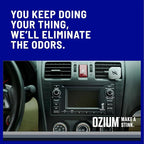 Ozium Membrane Car Vent Clip AC Air Fresheners Car Air Freshener and Car Odor Eliminator (Carbon Black, 4 Packs)