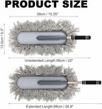 HARFINGTON Car Duster Brush Exterior Scratch Free Car Cleaning Brush High-Density Soft Auto Detailing Tool with Retractable Handle for Car SUV Truck Motorcycle Home Cleaning