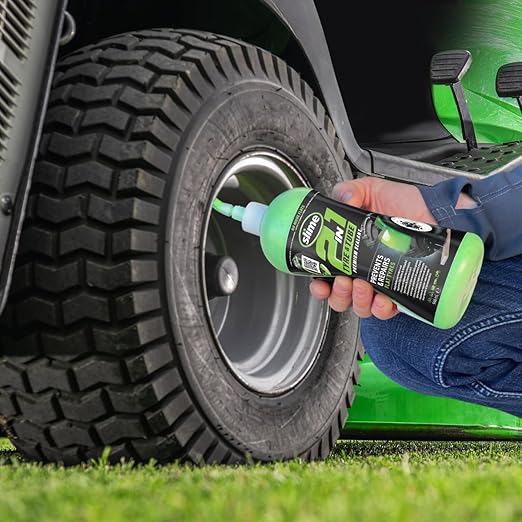 Slime 10194 2-in-1 Tire & Tube Sealant Puncture Repair Sealant, Premium, Prevent and Repair, Suitable for All Off-Highway Tires and Tubes, Non-Toxic, Eco-Friendly, 32 oz Bottle
