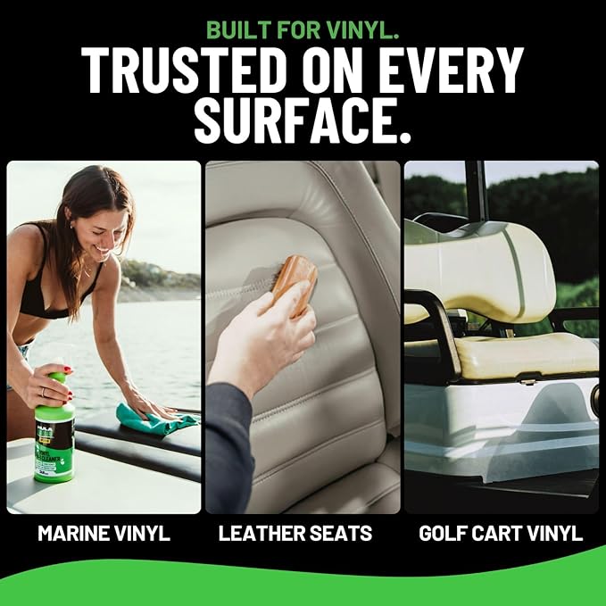 Hula 3-in-1 Boat Vinyl Cleaner, Conditioner and UV Protectant, 32oz — Marine Vinyl Protectant, Boat Seat Conditioner, Made in USA
