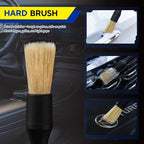 3PCS Car Detailing Brush Set, Ultra Soft Bristle Auto Interior Cleaning Brushes, Scratch-Free Dashboard Duster Kit for Vents, Leather, Screen, Console and Household Cleaning