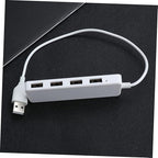 OSALADI 3pcs High- USB Hub Adapter Multi-Device USB Splitter for Laptops and Supports OTG White Play Design Compatible Car and Wall Chargers