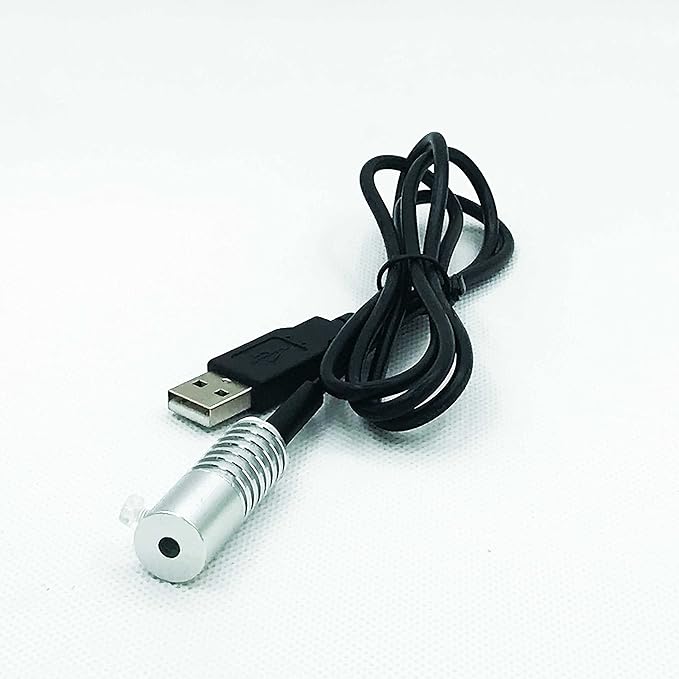 Side Glow Fiber Optic USB Light Source Illuminator Fiber lamp Light Source Guide Fiber LED Light Source 5V Fiber Small Light Source(Green, 4mm)
