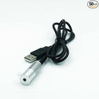 Side Glow Fiber Optic USB Light Source Illuminator Fiber lamp Light Source Guide Fiber LED Light Source 5V Fiber Small Light Source (Red, 3mm)