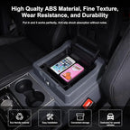 Car Armrest Storage Box Tray Compatible with INEOS Grenadier 2022 2023 2024 2025 2026 Center Console Armrest Organizer Storage Box Tray With Anti-Slip Mat ABS Accessories