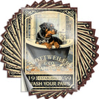 Bumper Sticker Rottweiler Bath Soap Wash Your Paws Stickers Stickers for Your Car Decals for Cars (Color : Colour, Size : 8X12CM)