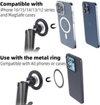 Magnetic Car Phone Holder for Magsafe, Ultra-Stable 360° Rotation Suction Cup Metal Phone Mount for Your Car Windshield Dashboard, Compatible with iPhone 16 Pro Max 15 14 13 12 Series
