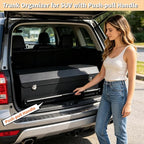 SUV Trunk Organizers, Leather Car Trunk Storage Organizer with Lid & Push-pull Handle, Large Capacity Waterproof Cargo Storage Box for SUVs Sedans Vans (39.7 x 11.4 x 12.2in)