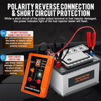 THIKPO Universal Fuel Injector Tester and Cleaner Tool Kit, DIY Cleaning Tool Kit, 8 Pulse Modes, 4 Wire Dual Channel for 2 Fuel Injectors, 8 Size Cleaning Adapters, 12V/5V Output Power