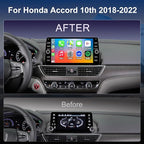 4G LTE QLED Radio for Honda Accord 10th Gen 2018-2022 Upgrade,8-Core CPU Touch Screen Stereo,Wireless CarPlay & Android Auto,Support OEM SWC and Camera