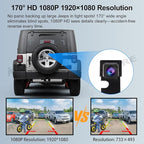 ASURE Spare Tire Backup Camera for Jeep Wrangler JK 2007-2017, Jeep JK Backup Camera Kit,1080P HD Starlight Rear View Camera, PAL NTSC AHD CVBS Switch, 170° Wide Angle with 26FT Cable, IP68 Waterproof