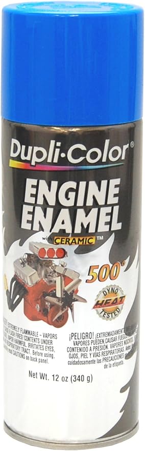 Dupli-Color DE1601 Engine Enamel Spray Paint with Ceramic - Ford Blue - 12 oz Aerosol Can