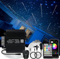 AKEPO 12W Fiber Optic Lights Twinkle+Meteor 2-in-1 APP Control Starlight Headliner Kit, 300pcs*0.03in*9.8ft+240pcs White Shooting Star Music Activated Car Home Optical Fiber Star Ceiling Lights