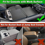 PIMCAR Center Console Cover for 2021-2025 2026 Ford F150, 2022-2026 F150 Lightning Work Surface Console Armrest Cushion Leather Protector Interior Accessories (Only fit for Work Surface Console)