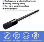 HMPLL 9pcs Auto Car Detailing Brush Set/ Interior Cleaning Kit Includes 5 Soft Premium Detail Brush, 3 Wire Brush & 1 Vent Cleaning Brush for Cleaning Interior, Dashboard, Engines, Leather, Wheel