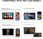Wireless Carplay Adapter, 4 in 1 Wireless Android Auto Adapter Compatible with Netflix/YouTube Convert Wired to Wireless CarPlay Dongle for Cars, Plug & Play USB Carplay Adapter for iPhone iOS 10+