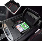 RUNROAD Center Console Upgraded Organizer Compatible with Acura RDX 2019 2020 2021 2022 2023 2024 Accessories, Armrest Storage Box Insert Card Container ABS Coin Holder Console Tray, Red