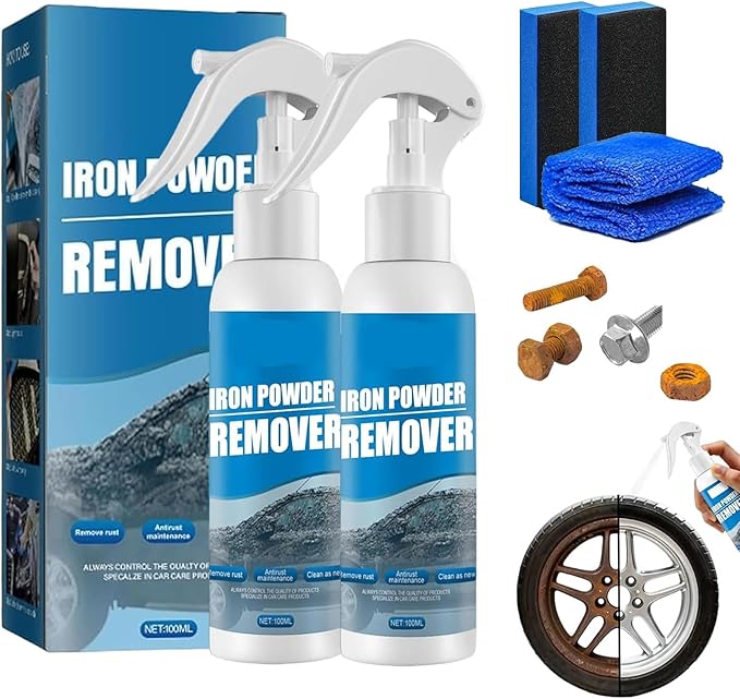 Multi-Functional Quick-Acting Rust Removal Spray, Iron Power Remover, Portable & Effective Car Rust Remover, for Vehicles, Tools, Metal, Chains (200ML)