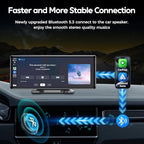 JATAZA 10.26" Wireless Apple Carplay Screen for Car, Secure Strong Bracket, Portable Apple CarPlay& Android Auto Car Stereo with GPS Navigation, Bluetooth, Mirror Link, Voice Control,Fits All Vehicles