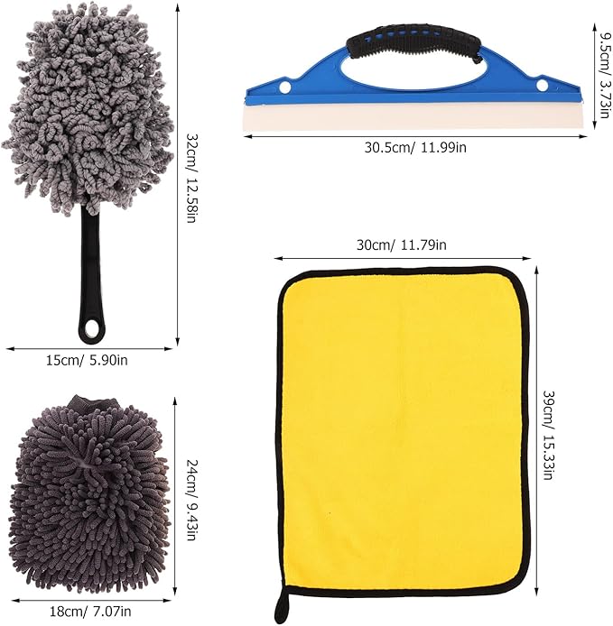 Roleader 23pcs Car Wheel Cleaner Brush Set with Tire and Rim Detailing Brushes, Car Interior Duster and Polisher Kit for Automotive Wheel and Interior Cleaning