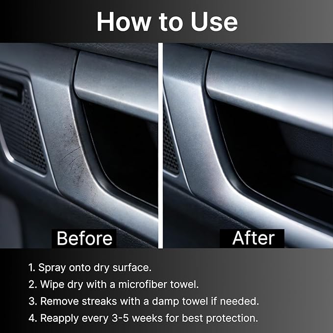 Polishing Cleaner Car Interior, 2026 Upgrade Car Interior Cleaner Spray All Purpose for Leather Plastic Rubber Dashboard Vinyl Seats (2 Pack)