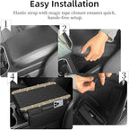 NBTEPEM Bling Car Center Console Cover, Leather Car Arm Rest Cover Cushion with 2 Storage Bags, Universal Auto Armrest Protector, Bling Accessories Interior for Most Vehicles(Gold Champagne Diamond)
